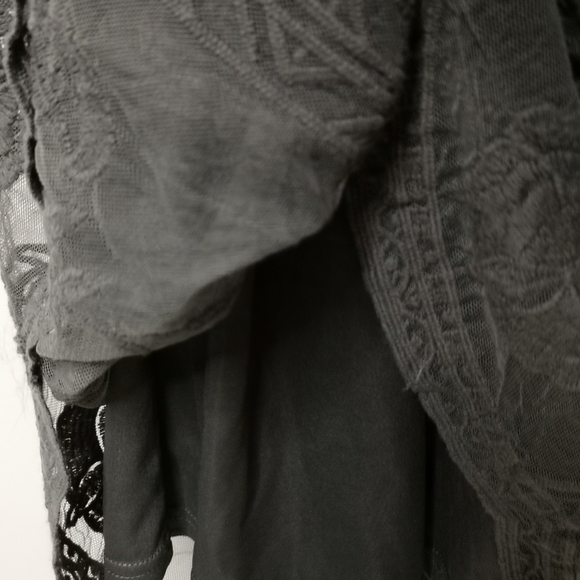 Orange Creek - Classy Charcoal Grey maxi lace event dress - Picture 8 of 16